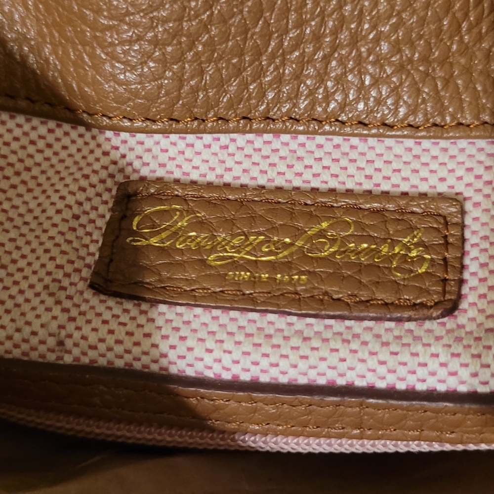 Dooney & Bourke  Large Tan Pebbled Leather Shoulder Bag with Gold Hardware - Picture 13 of 14